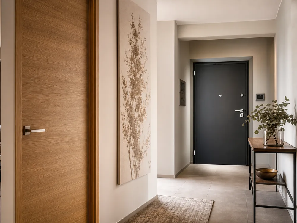 Esempio di porta blindata per una casa nelle Langhe
