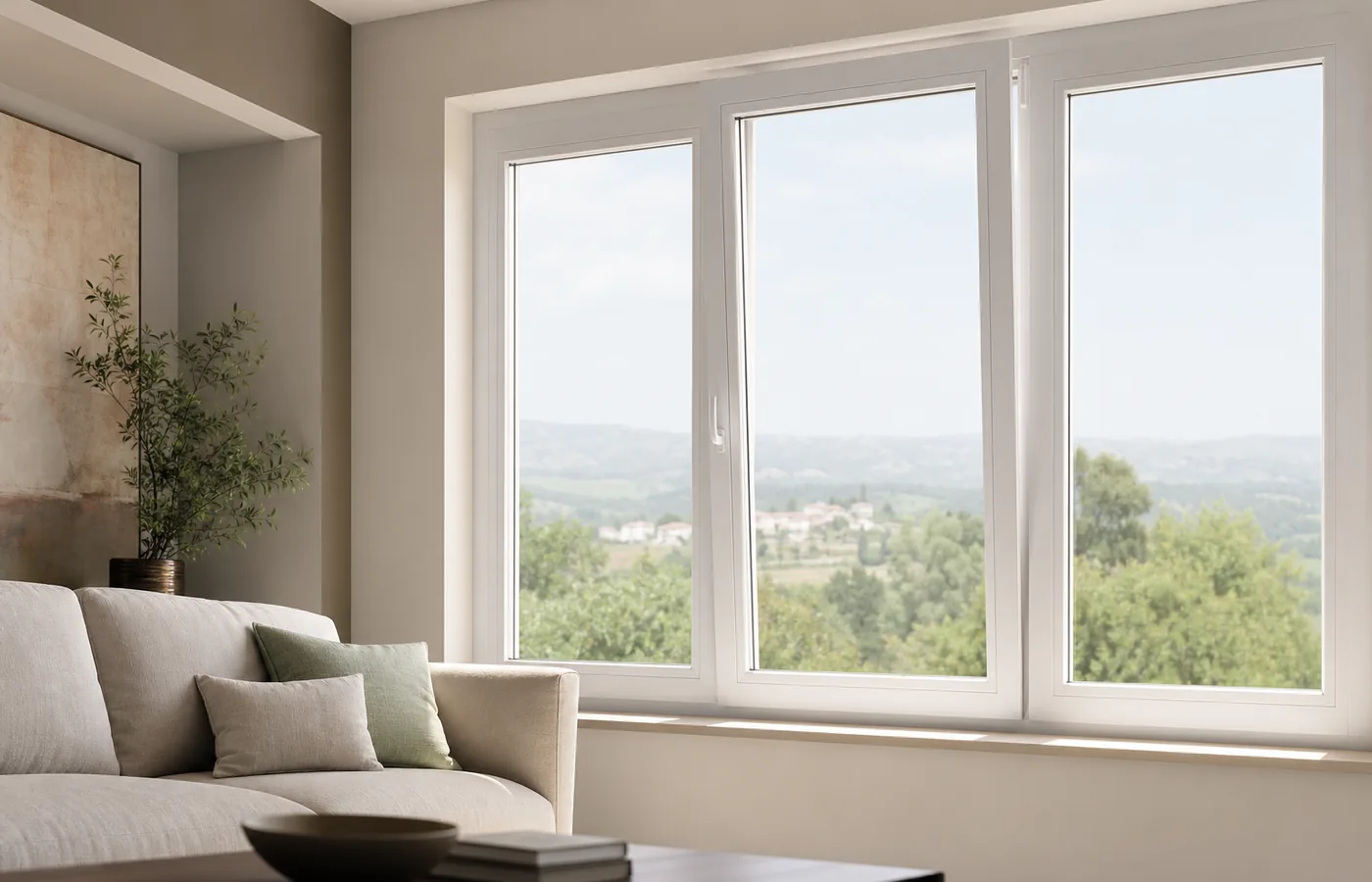 Dettaglio serramento in PVC installato da RD EDILE ad Alba
